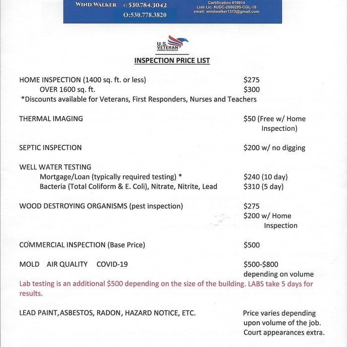 Price List