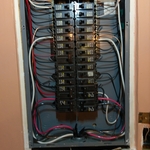 Breaker panel with 2 new 50 amp breakers