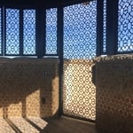 Custom cutout design gazing room door