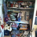 Artist's closet before