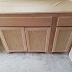 Cabinets in restroom