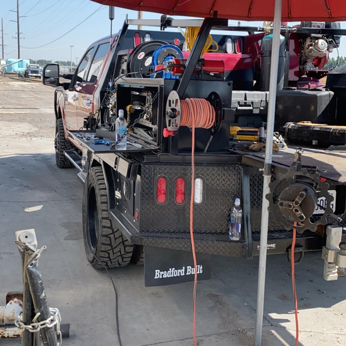 The working end of our portable welding unit