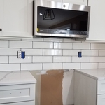 Subway tile backsplash
