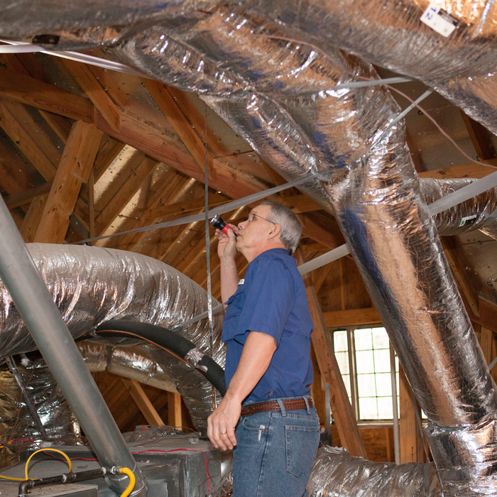 Air conditioner duct inspection