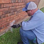 Dusting Weep Holes
