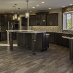Kitchen cabinets in Waterfront Home - overall view