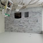 Whitewash Brick Fireplace
