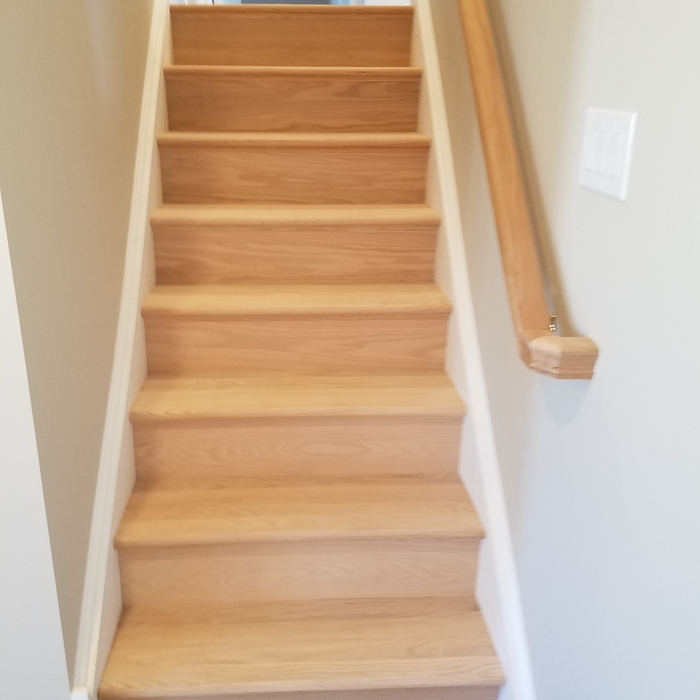 Staining stairs