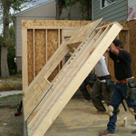 construction of the framing of kitchen