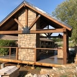 Outdoor back side of entertainment area