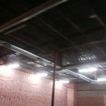 Spiral duct. RTU on the roof.