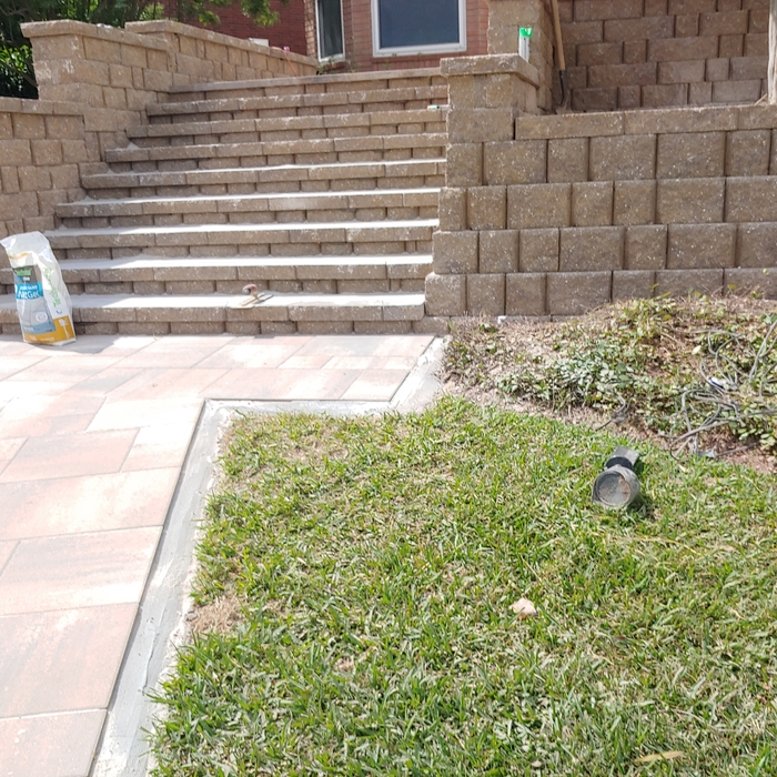 Retaining wall steps