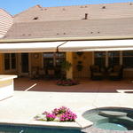 Lincoln CA Coupled Awning with one moter.
