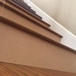 Stran woven bamboo stairs