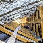 Our sprayer in the distance working hard