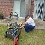 Sewer Daddy snaking main sewer line