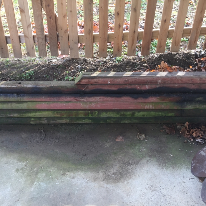 Leaking retaining wall