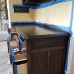 Staining cabinets
