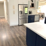 Blue Cabinet Kitchen Remodeling