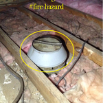 Stove exhaust venting to attic