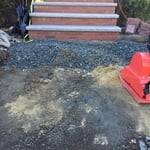 side walk and granite steps