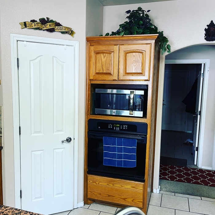 kitchen and living room 