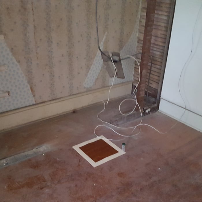 Floors tested for lead-based paint dust