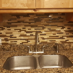 Kitchen back-splash near sink completed