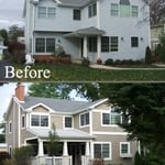 Single Family siding before and after