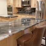 Quartzite countertops with the backsplash