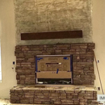 Gas Fireplace & Stone Surround in progress
