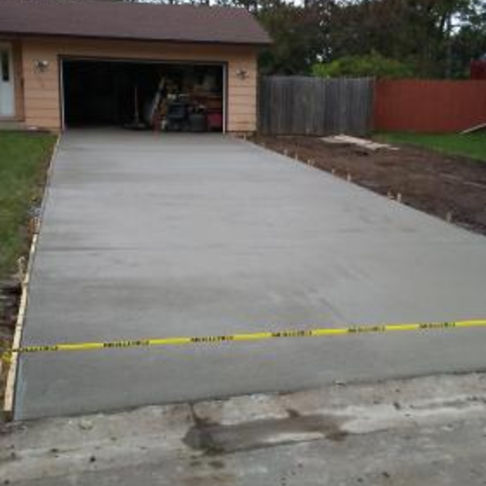Driveway half done