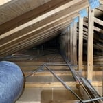 After attic insulation vacuuming