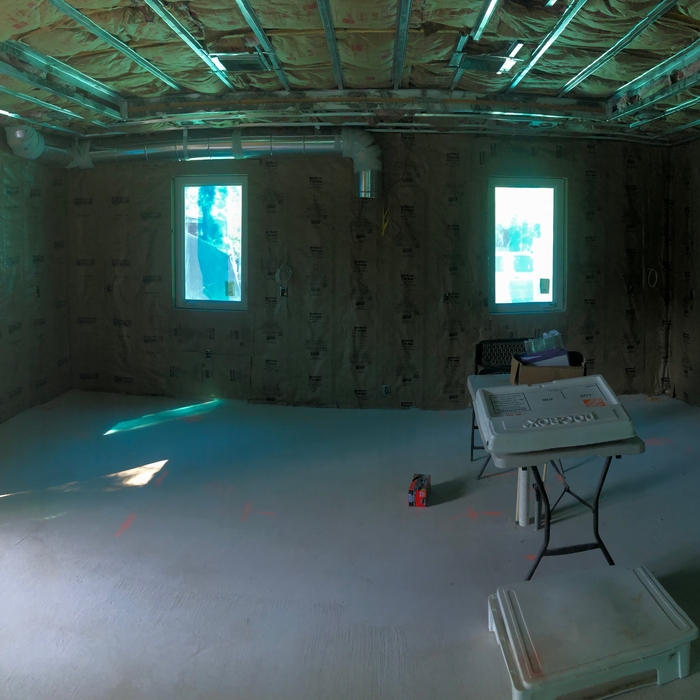 New wall and ceiling insulation installed