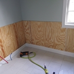 Bathroom b board & paint