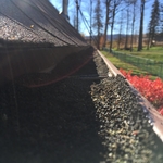 Autumn gutter cleaning