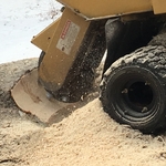 Grinding stumps while the ground is frozen