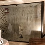 semi frameless shower enclosure