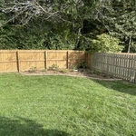 Same progress on the opposite corner of the lawn