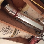 6" vent ducting installed in basement