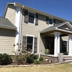 Hardie Board, gutters, and roof