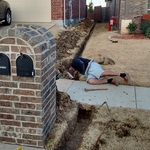 Before prep dig to the curbline