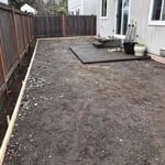 patio prepared form and gravel ready for concrete