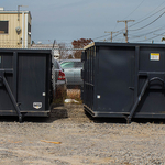 4 different size dumpsters