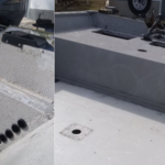 Inside aluminum boat