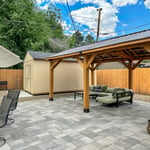 Pergola over pavers