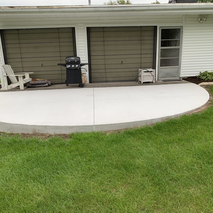 broom finish patio