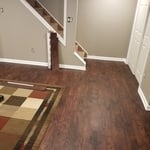 basement floor with vinyl planks