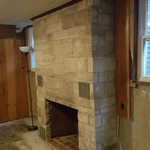 Fireplace before...
