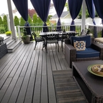 Wood Deck, PVC Railing